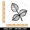 Hand Drawn Rose Leaves Doodle Rubber Stamp for Stamping Crafting Planners